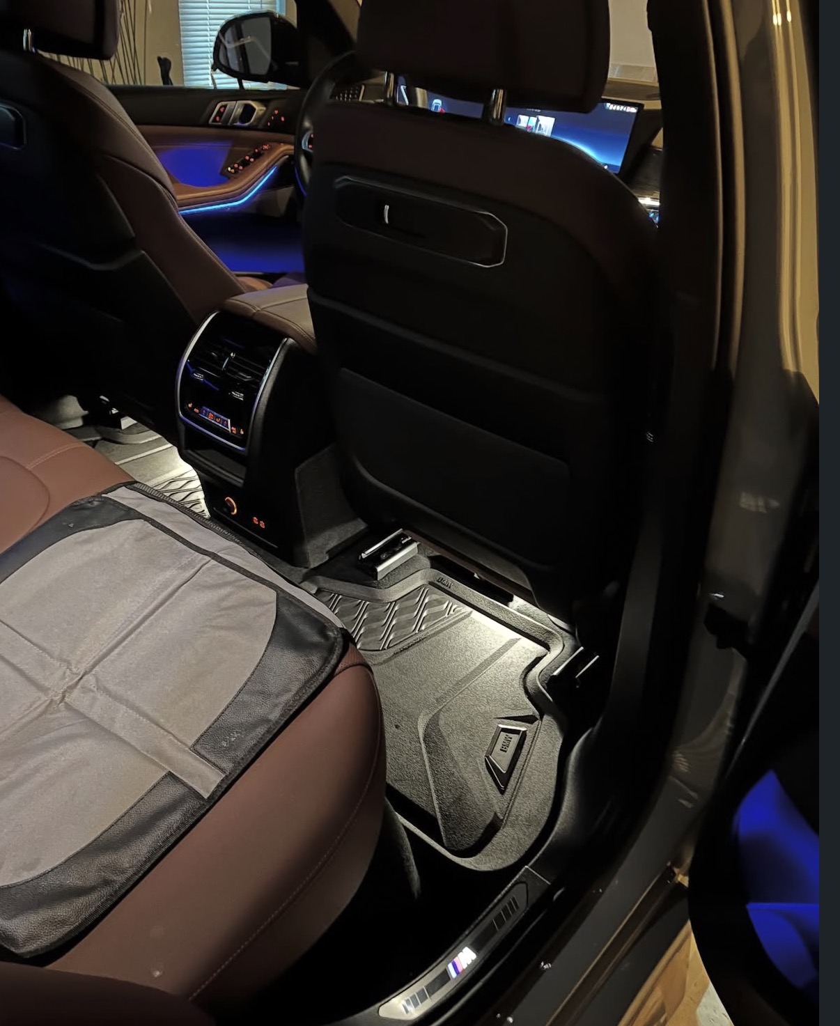 BMW rear floor and seat after detailing