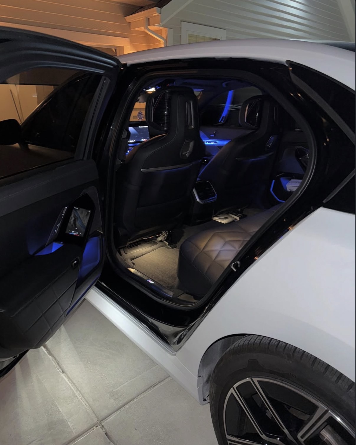 BMW rear cabin doors open after detailing